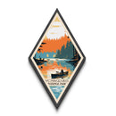 Voyageurs National Park Diamond Formed Adventure Poster Wall Art Art Print, Canvas Wall Art, Travel Gift, Minnesota Travel Art