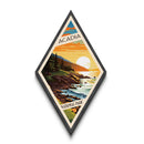 Acadia National Park Diamond Shaped Travel Poster Wall Art Art Print, Canvas Wall Art, Travel Gift, Maine Travel Art