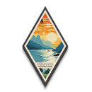 American Samoa National Park Diamond Shaped Travel Poster Canvas Art Print, Canvas Wall Art, Travel Gift, American Samoa Travel Art