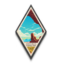 Arches National Park Diamond Shaped Travel Poster Canvas Art Print, Canvas Wall Art, Travel Gift, Utah Travel Art