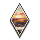 Badlands National Park Diamond Shaped Travel Poster Canvas Art Print, Canvas Wall Art, Travel Gift, South Dakota Travel Art