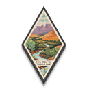 Big Bend National Park Diamond Shaped Travel Poster Canvas Art Print, Canvas Wall Art, Travel Gift, Texas Travel Art