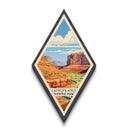 Canyonlands National Park Diamond Shaped Travel Print Canvas Art Print, Canvas Wall Art, Travel Gift, Utah Travel Art