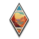 Capitol Reef National Park Diamond Shaped Travel Poster Canvas Art Print, Canvas Wall Art, Travel Gift, Utah Travel Art