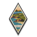 Channel Islands National Park Diamond Shaped Travel Poster Canvas Art Print, Canvas Wall Art, Travel Gift, California Travel Art