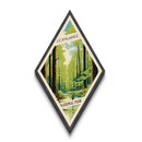 Congaree National Park Diamond Shaped Travel Poster Canvas Art Print, Canvas Wall Art, Travel Gift, South Carolina Travel Art