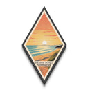 Indiana Dunes National Park Diamond Shaped Travel Poster Canvas Art Print, Canvas Wall Art, Travel Gift, Indiana Travel Art