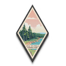 Isle Royale National Park Diamond-Shaped Travel Poster Canvas Art Print, Canvas Wall Art, Travel Gift, Michigan Travel Art