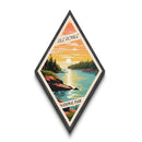 Isle Royale National Park Diamond-Shaped Adventure Poster Canvas Art Print, Canvas Wall Art, Travel Present, Michigan Travel Art