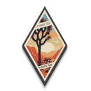 Joshua Tree National Park Diamond Shaped Adventure Poster Canvas Art Print, Canvas Wall Art, Travel Present, California Travel Art