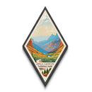 Kings Canyon National Park Diamond Shaped Travel Poster Canvas Art Print, Canvas Wall Art, Travel Gift, California Travel Art