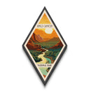 Kings Canyon National Park Diamond Shaped Travel Poster Wall Art Artwork Print, Canvas Wall Art, Travel Gift, California Travel Art
