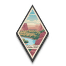 Mesa Verde National Park Diamond Shaped Travel Poster Canvas Art Print, Canvas Wall Art, Travel Gift, Colorado Travel Art