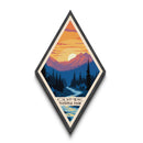 Olympic National Park Diamond Shaped Adventure Poster Canvas Art Print, Canvas Wall Art, Travel Present, Washington Travel Art