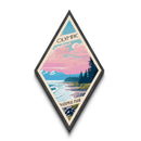 Olympic National Park Diamond Formed Travel Poster Canvas Art Print, Canvas Wall Art, Travel Gift, Washington Travel Art
