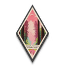 Redwood National Park Diamond Shaped Travel Poster Canvas Art Print, Canvas Wall Art, Travel Gift, California Travel Art