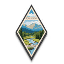 Rocky Mountain National Park Diamond-Shaped Travel Print Canvas Artwork Print, Canvas Wall Art, Travel Gift, Colorado Travel Art