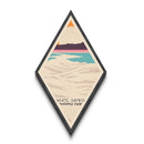 White Sands National Park Diamond Shaped Travel Poster Canvas Art Print, Canvas Wall Art, Travel Gift, New Mexico Travel Art