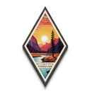 Yosemite National Park Diamond Shaped Travel Poster Canvas Art Print, Canvas Wall Art, Travel Gift, California Travel Art