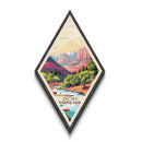 Zion National Park Diamond Shaped Travel Poster Canvas Art Print, Canvas Wall Art, Travel Gift, Utah Travel Art