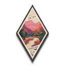 Zion National Park Diamond Formed Travel Poster Wall Art Art Print, Canvas Wall Art, Travel Gift, Utah Travel Art