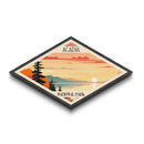 Acadia National Park Diamond Shaped Travel Print Art Wall Art Art Print, Canvas Wall Art, Travel Present, Maine Travel Art