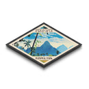 American Samoa National Park Diamond Shaped Travel Poster Artwork Canvas Art Print, Canvas Wall Art, Travel Gift, American Samoa Travel Art
