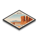Retro Arches National Park Travel Poster Art Canvas Texture Print, Travel Decor Art, Midcentury Modern Decor Utah Travel Art