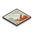 Arches National Park Travel Poster Art Canvas Texture Print, Travel Decor Art, Midcentury Modern Retro Decor Utah Travel Art