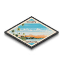 Biscayne National Park Diamond Formed Travel Poster Art Wall Art Art Print, Canvas Wall Art, Travel Gift, Florida Travel Art