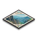 Black Canyon of the Gunnison Diamond-Shaped Adventure Poster Art Canvas Art Print, Canvas Wall Art, Travel Present, Colorado Travel Art