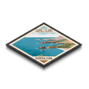 Retro Channel Islands National Park Travel Poster Art Wall Art Texture Print, Travel Decor Art, Midcentury Modern Decor California Travel Art