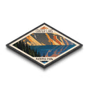 Crater Lake National Park Diamond Shaped Travel Poster Art Canvas Art Print, Canvas Wall Art, Travel Gift, Oregon Travel Art