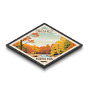 Cuyahoga Valley National Park Diamond Shaped Travel Poster Art Canvas Art Print, Canvas Wall Art, Travel Gift, Ohio Travel Art