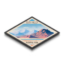 Death Valley National Park Diamond Formed Travel Poster Art Canvas Art Print, Canvas Wall Art, Travel Present, California Travel Art