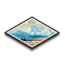 Retro Denali National Park Travel Poster Art Canvas Texture Print, Travel Decor Art, Midcentury Modern Decor Alaska Travel Art