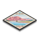 Great Sand Dunes National Park Diamond Shaped Travel Poster Art Canvas Art Print, Canvas Wall Art, Travel Gift, Colorado Travel Art