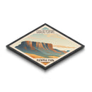 Guadalupe Mountains National Park Diamond Shaped Travel Poster Art Canvas Art Print, Canvas Wall Art, Travel Gift, Texas Travel Art