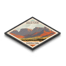 Guadalupe Mountains National Park Diamond-Shaped Travel Poster Art Canvas Art Print, Canvas Wall Art, Travel Present, Texas Travel Art