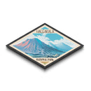 Haleakala National Park Diamond Shaped Travel Poster Art Canvas Art Print, Canvas Wall Art, Travel Gift, Hawaii Travel Art