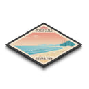 Indiana Dunes National Park Diamond Shaped Travel Poster Art Canvas Art Print, Canvas Wall Art, Travel Gift, Indiana Travel Art
