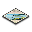 Isle Royale National Park Diamond Shaped Travel Poster Art Canvas Art Print, Canvas Wall Art, Travel Gift, Michigan Travel Art