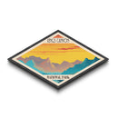 Kings Canyon National Park Diamond Shaped Travel Poster Art Canvas Art Print, Canvas Wall Art, Travel Gift, California Travel Art