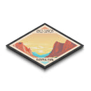 Kings Canyon National Park Diamond Formed Travel Poster Art Canvas Art Print, Canvas Wall Art, Travel Present, California Travel Art