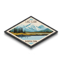 Lake Clark National Park Diamond Shaped Travel Poster Art Canvas Art Print, Canvas Wall Art, Travel Gift, Alaska Travel Art