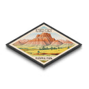 Petrified Forest National Park Diamond Shaped Travel Poster Art Canvas Art Print, Canvas Wall Art, Travel Gift, Arizona Travel Art