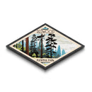 Retro Redwood National Park Travel Poster Art Canvas Texture Print, Travel Decor Art, Midcentury Modern Decor California Travel Art