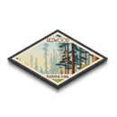 Redwood National Park Diamond Shaped Travel Poster Art Canvas Art Print, Canvas Wall Art, Travel Gift, California Travel Art