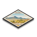 Saguaro National Park Diamond Shaped Travel Poster Art Canvas Art Print, Canvas Wall Art, Travel Gift, Arizona Travel Art