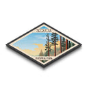 Sequoia National Park Travel Poster Art Canvas Texture Print, Travel Decor Art, Midcentury Modern Retro Decor California Travel Art